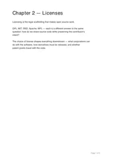 First page of Chapter 2 β Licenses