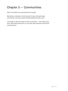 First page of Chapter 3 β Communities